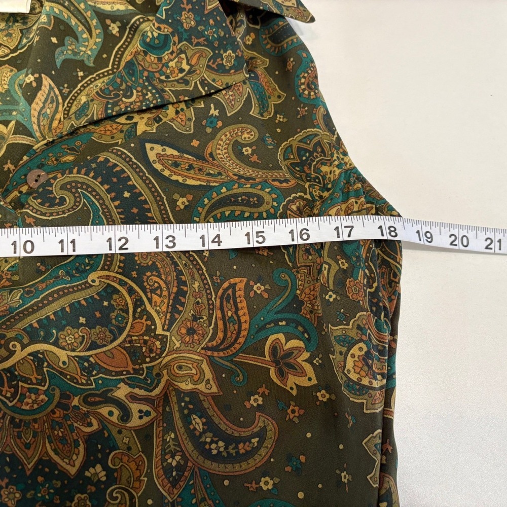 R&K Originals Vintage Paisley Sleeveless Maxi Dress Green Teal Size 8 90s Retro - Picture 7 of 10